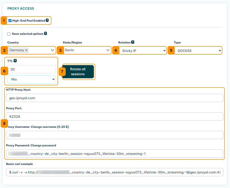 IPRoyal Services FZE LLC residential proxies options