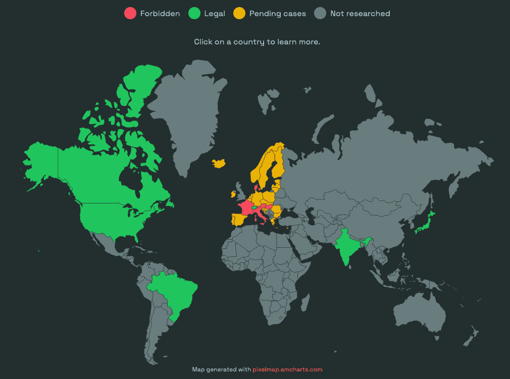 simple analytics world map