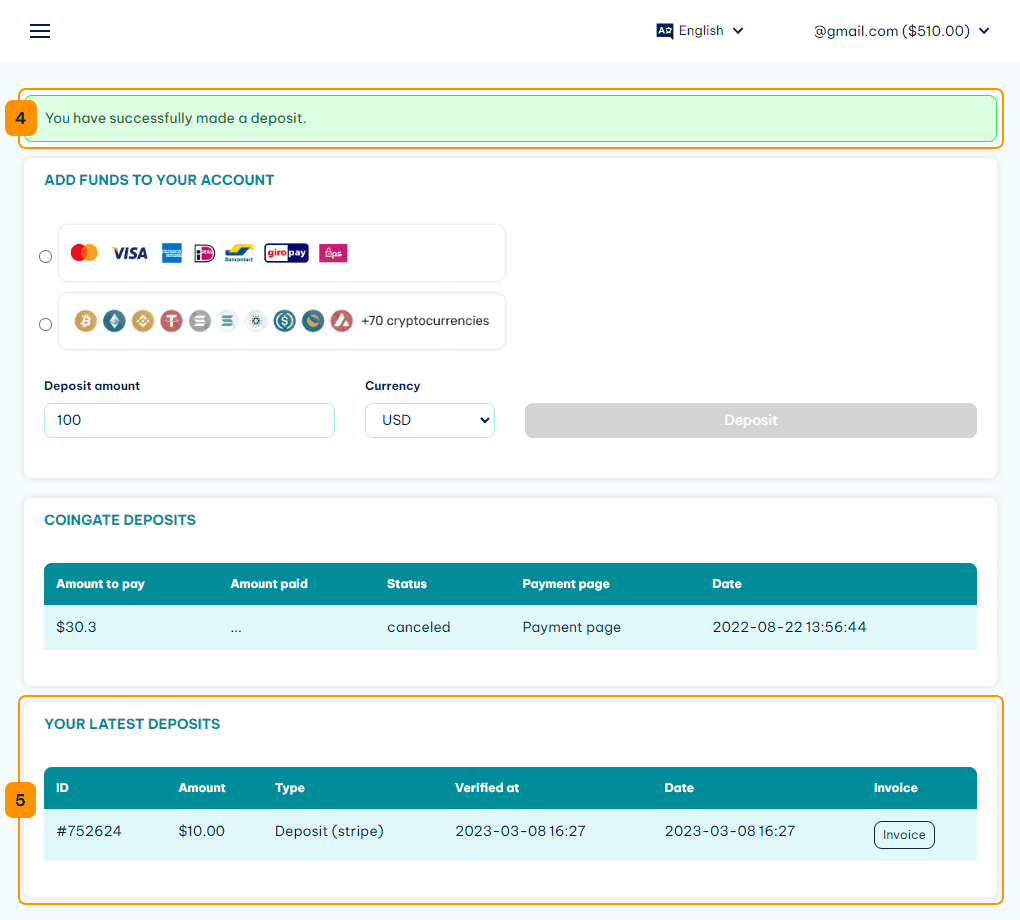 IPRoyal Services FZE LLC funds added confirmation