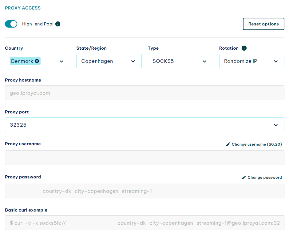 Proxy settings and fallback