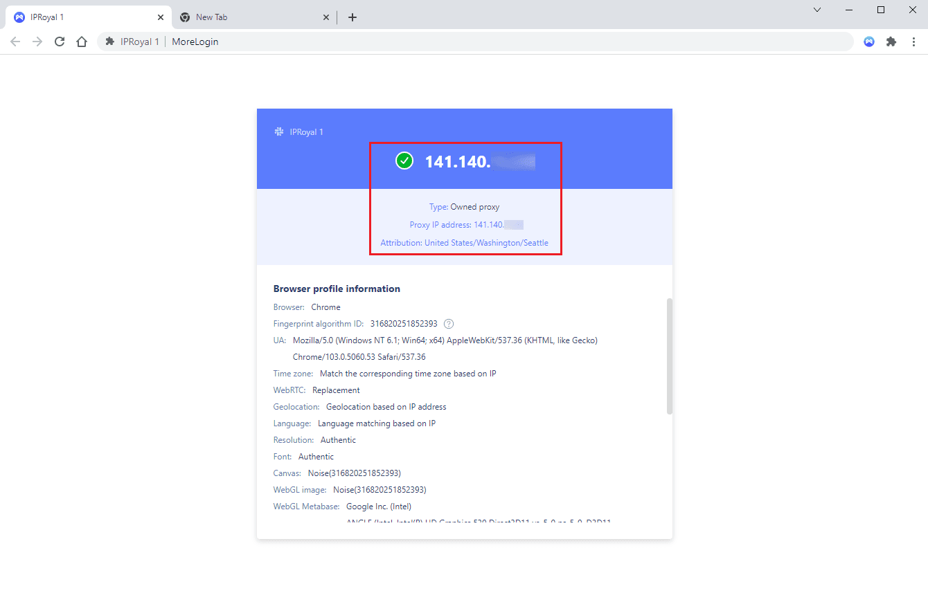 morelogin starting browser tab