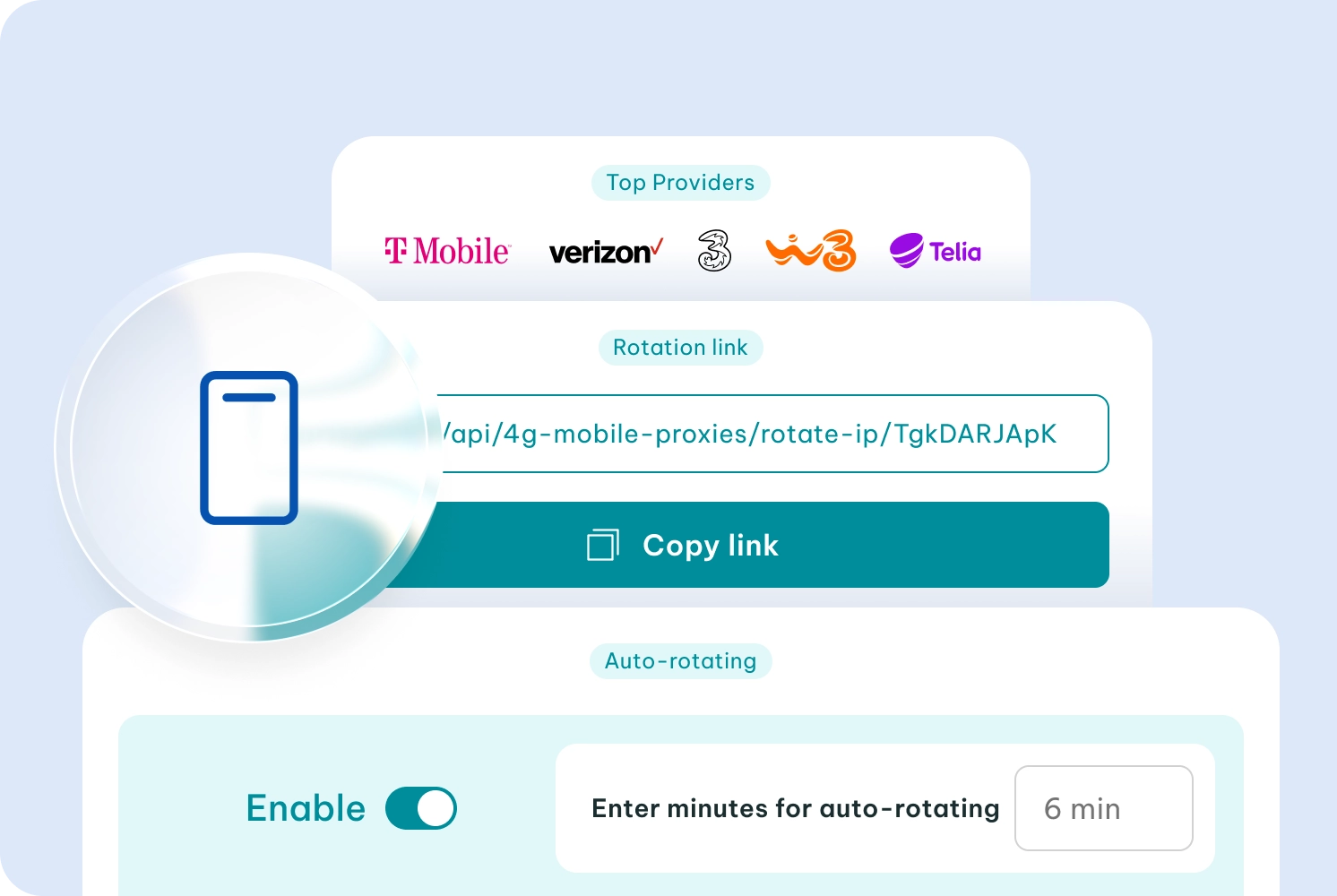 Buy Rotating 5G/4G/3G/LTE Mobile Proxies