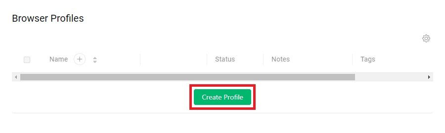 create a profile in GoLogin