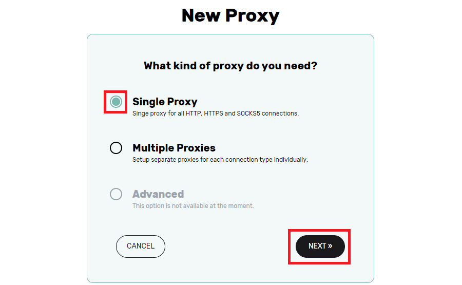 iproyal proxy manager creating a new profile