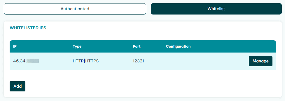 iproyal dashboard IP whitelisting