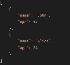 JSON structure example