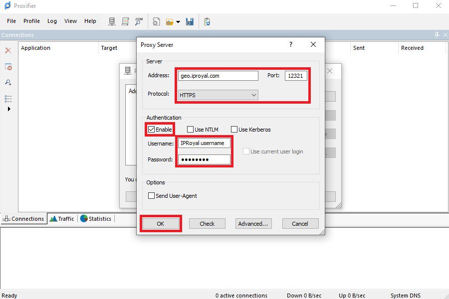 adding new proxies in proxifier