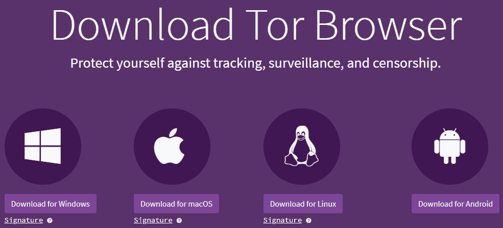 Tor browser platform availability