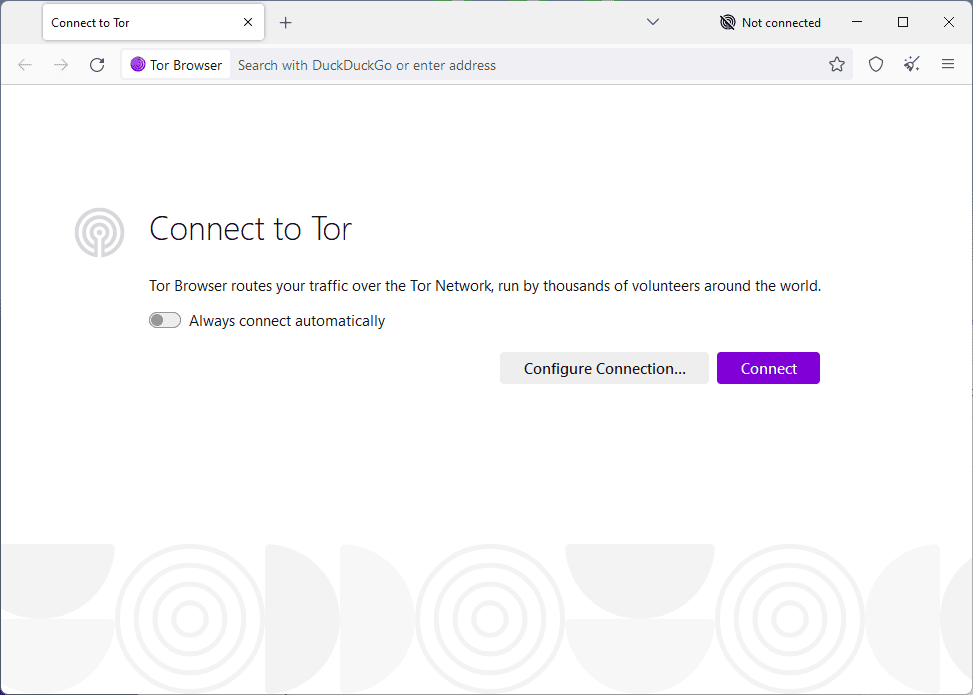 Tor browser connection prompt after proxy configuration