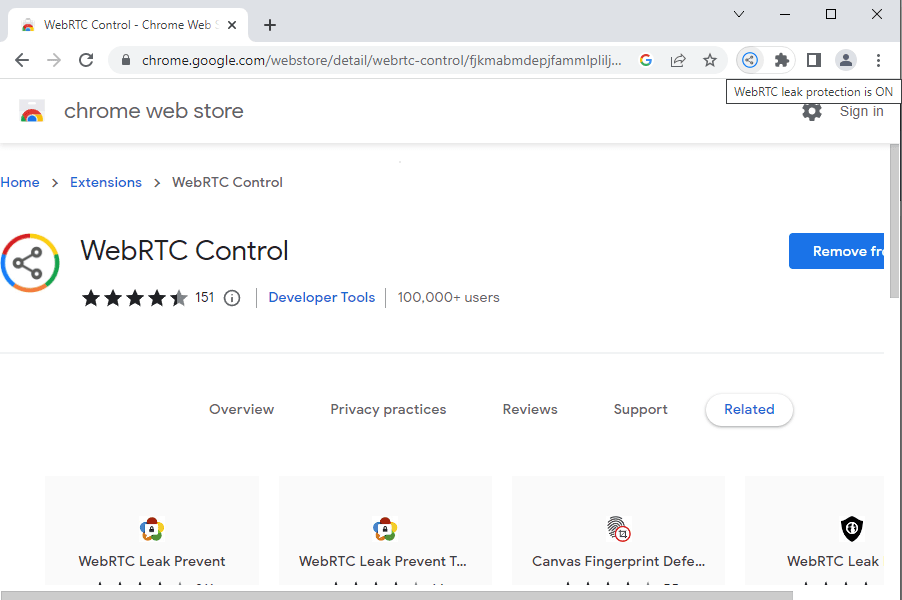 webrtc control chrome plugin download